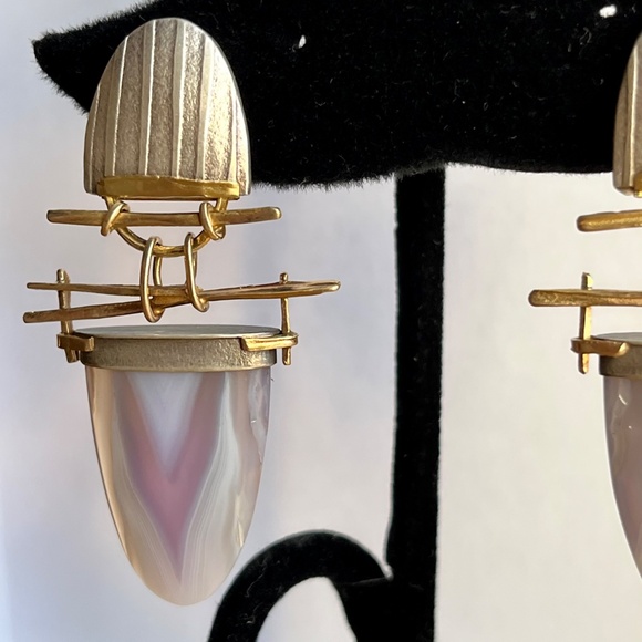 Carolyn Morris Bach Earrings Sterling Silver, 18K gold,...